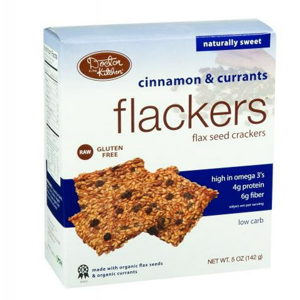 Doctor in the Kitchen Flackers Organic Flax Seed Crackers Cinnamon