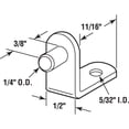 thumbnail image 2 of Prime Line U10168 Support d'Étagère à Piquets en Laiton de 0,25 Po - Pack de 2, 2 of 4