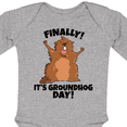 thumbnail image 4 of Inktastic Finally it's Groundhog Day Boys or Girls Long Sleeve Baby Bodysuit, 4 of 5