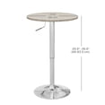 thumbnail image 2 of Adjustable Grey Bar Table for 2 - Round Pub Table with PE Rattan Top & Steel Base | Home Bar, Dining Room & Kitchen Use (23.6" x 23.6" x 36.8"), 2 of 7