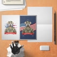 thumbnail image 4 of Happy Father's Day Honoring Veterans Soft Coated Wheaten Terrier in Army Uniform 5x7in Folded Greeting Card Wheatie Dog Lover Single Note Card with Envelope - 13007, 4 of 5