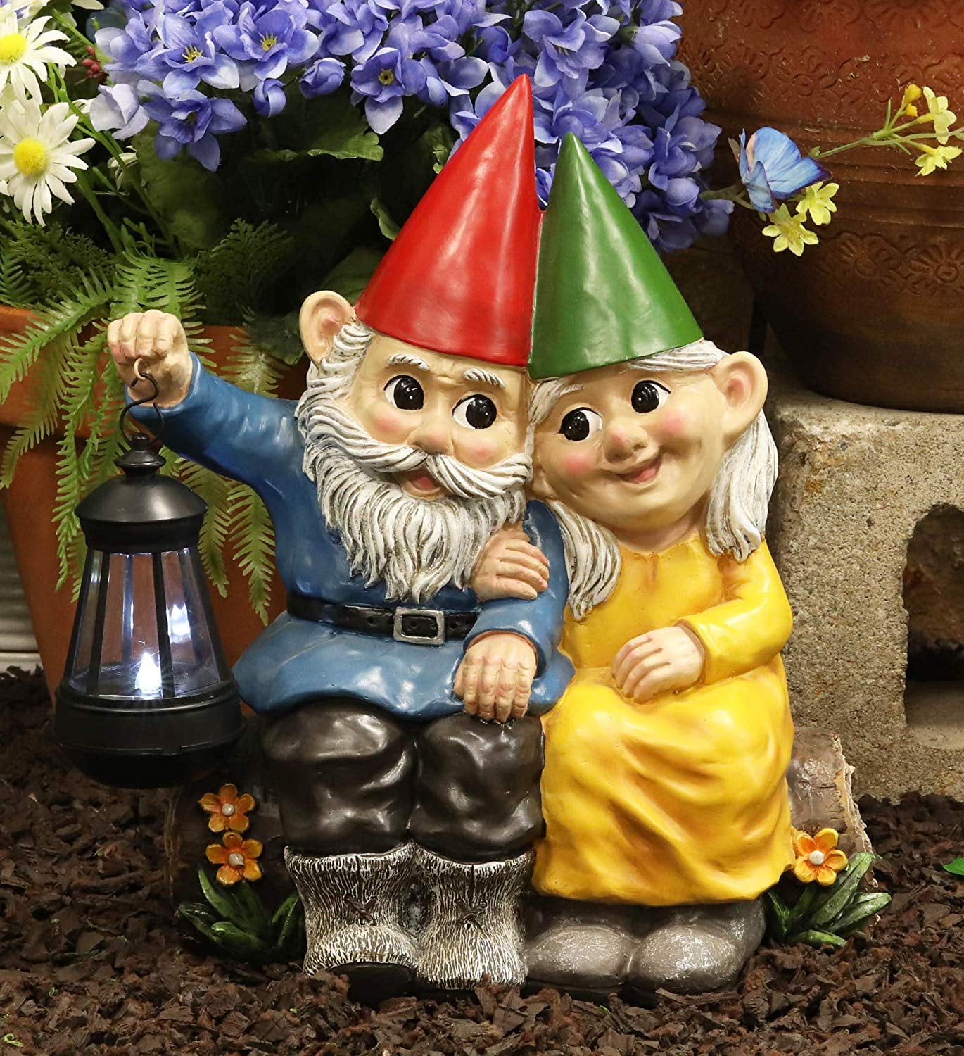 Details about   VP Home Wheelbarrow Gnome with Magic Orb Solar Powered LED Outdoor Garden Light