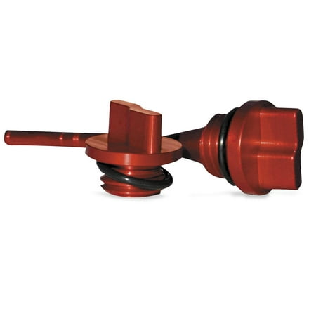 T.M. Designworks Aluminum Billet Oil Fill Plugs and Dipstick / Plug Kits Red AOP-004-RD