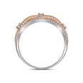 thumbnail image 2 of Diamond Princess 10kt White Gold Womens Round Diamond Rose-tone Rope Twist Band 1/4 Cttw, 2 of 2
