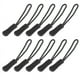 thumbnail image 1 of 10 Tirador de cremallera antideslizante, cremallera, remolque extension y para mochila, chaqueta, etc. - Negro, 1 of 5