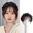 thumbnail image 3 of CNKOO Bandeau Perruque Frange Naturelle Réaliste Pièce de Coiffure pour Femmes Marron Clair, 3 of 4