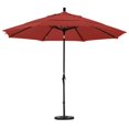 thumbnail image 2 of 11' Aluminium Marché Umbrella Collier Inclinable DV Mat Noir/pacifica/palme, 2 of 2