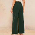 thumbnail image 4 of YIFUNIN Women's Solid Color Corduroy Straight Leg Pants, Loose Fit Casual Trousers for Fall Winter, Comfortable Ribbed Fabric Fashion,Dark Green XL, 4 of 6