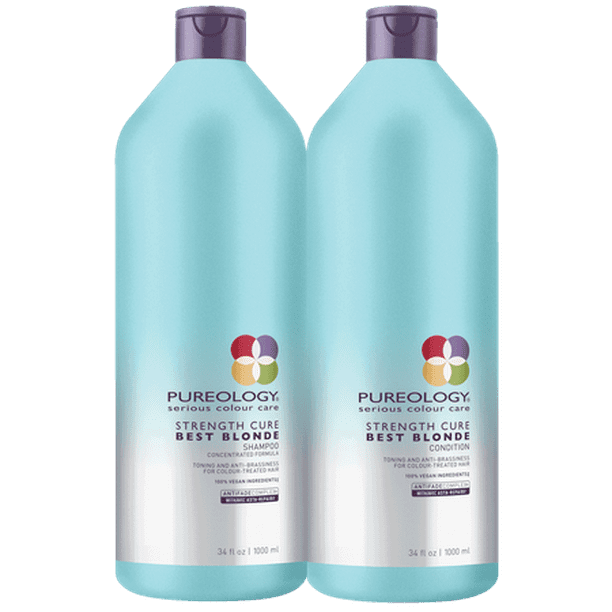 Pureology Pureology Strength Cure Best Blonde Shampoo And Conditioner Liter Duo Walmart Com Walmart Com