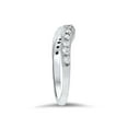 thumbnail image 2 of 14K White Gold 3/8ct Diamond Wedding Anniversary Curved Guard Ring, 2 of 4