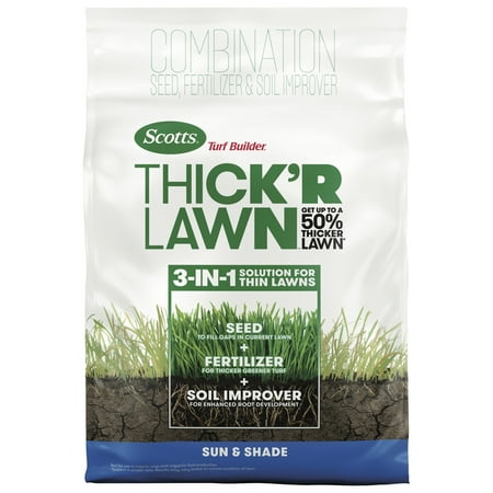 - Scotts Turf Builder Thicker Sun & Shade Grass Seed 40lb