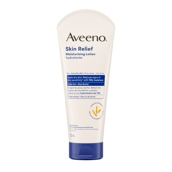 Aveeno Skin Relief Moisturizing Lotion, Shea Butter, Oat, Dry Skin Body Moisturizer, Fragrance Free
