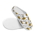 thumbnail image 3 of Haiem Hohey Bee Golden2 Print Women's Fuzzy Memory Foam House Slipper Cozy Home Footwear Non-slip Winter Slippers-40/41, 3 of 7