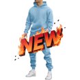 thumbnail image 7 of Lenago,Men's Tracksuits Sweatsuits for Men Pullover Hooded Sports Sweat Track Suits 2 Piece Casual Athletic Jogging Warm Up Sets Long Sleeve Trousers Two-Piece Elastic Waist Tracksuit, 7 of 7