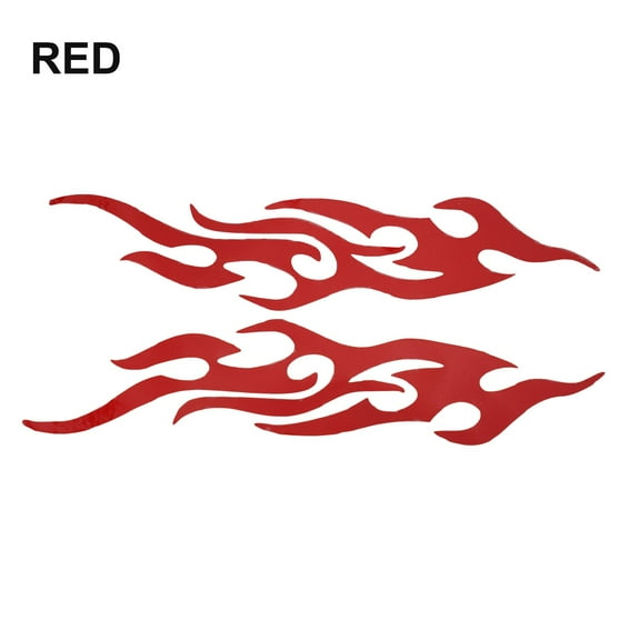 1set DIY Flame Vinyl Decal Sticker Waterproof For Car Motorcycle Gas Tank Fende DIY Customization Waterproof Easy To Apply