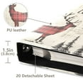 thumbnail image 3 of FORMRS 3 Ring Photo Album 4"x6" Self Adhesive Large Capacity PU Leather Cover, Plaid Deer, 3 of 8