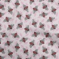 thumbnail image 1 of oneOone Georgette Viscose Light Pink Fabric Floral & Bee Craft Projects Decor Fabric Printed By The Yard 42 Inch Wide, 1 of 6