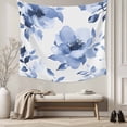 thumbnail image 5 of Blue Floral Spring Small Tapestry for Bedroom Wall Hanging Tapestry, Retro Watercolor Botanical Summer Ceiling Backdrop Tapestries Poster Blanket Wall Decor for Teens Room Living Room Dorm 23" x 28", 5 of 8