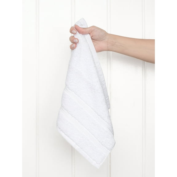 American Soft Linen Washcloth 100% Cotton 1 Piece Luxury Washcloth, White