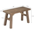 thumbnail image 2 of Sawmill Wood Bench, Farmhouse Entryway Bench for Living Dining Room, Rustic Entry Way Benches Seat, Solid Wood, Handcraft Finished, Natural, 2 of 4