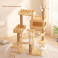 thumbnail image 4 of Villeston 66.9" Wood Cat Tree Tower for Indoor Cats with Sisal-Covered Scratching Posts and Top Perch, Cat Condo with Acrylic Hammock for Small Large Cats, 4 of 7