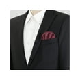 thumbnail image 4 of INSPIRE CHIC Men's Pre-Folded Polka Dots Round Pocket Square On Card for Suit Handkerchief Wine Red One Size, 4 of 4