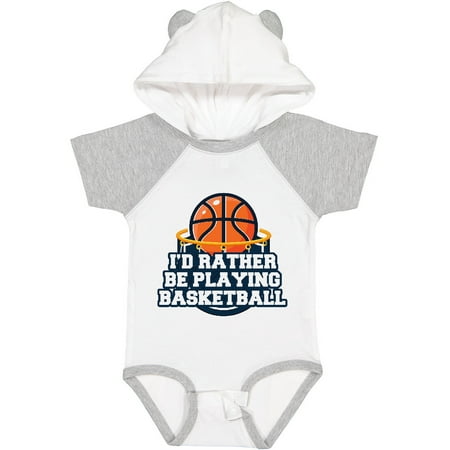 

Inktastic I d Rather Be Playing Basketball Gift Baby Boy or Baby Girl Bodysuit