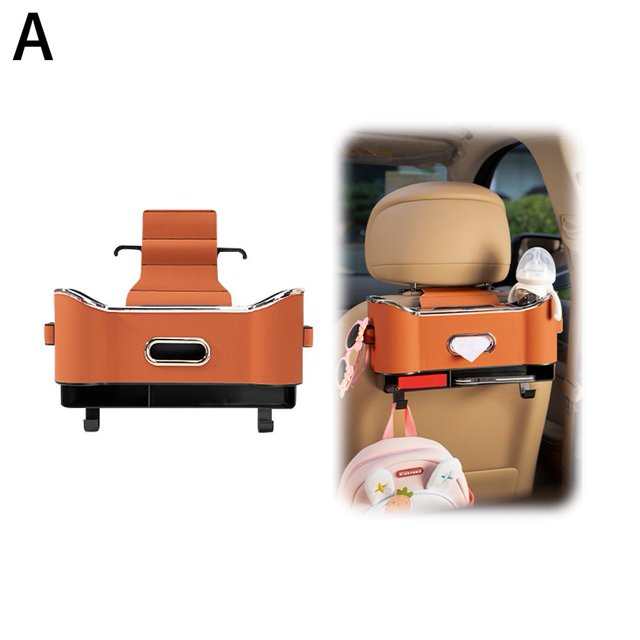 Car Seat Storage Box,Multifunctional Car Seat Back Storage Box,Multifunctional Car Logo Seat Back Storage Box,Universal back seat car organizer,Car Tissue Organizer Back Seat with 2 Drink Cup Holder