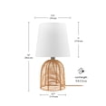 thumbnail image 3 of Globe Electric 91005989 Naomi 14" Tall Buffet Table Lamp - Rattan, 3 of 7