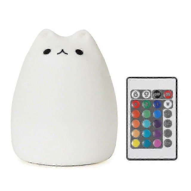 LED Light, Silicone Baby Night Light With 7 Colors Night Light USB Rechargeable (warm White)