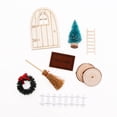 thumbnail image 3 of Fiudx Ofertas del día El juego de puerta de gnomo de 9 piezas incluye corona de puerta de madera, árbol de Navidad y otros accesorios de gnomo, calendario de adviento de gnomo navideño, decoraciones, 3 of 7