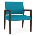 thumbnail image 1 of Pemberly Row Chaise Grand pour Invités pour Réception d'Attente, Cadre en Bois, Turquoise, 1 of 5