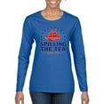 thumbnail image 2 of Wild Bobby Spilling The Tea Since 1773 Women Graphic Long Sleeve Tee, 2 of 6