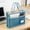 Blue, variant on JZCHUNTOY Mesh A3 Art Storage Tote Bag 1 Piece, Large Capacity Portable Handheld Zipper Pouch, Durable Water Resistant Document Organizer Bag, Suitable for Drawing Supplies Painting Tools Storage