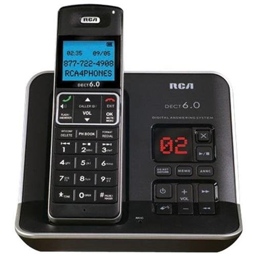 RCA 2112 Cordless Phone 1.90 GHz DECT Black 1 x Phone Line