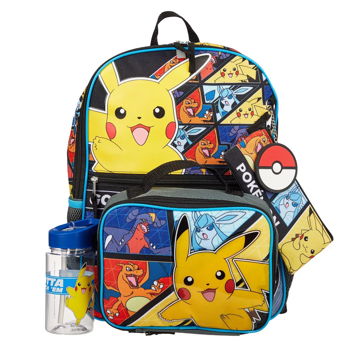 Pokemon 5 Piece Back to School Set with Laptop Backpack and Lunch Tote for Kids Walmart