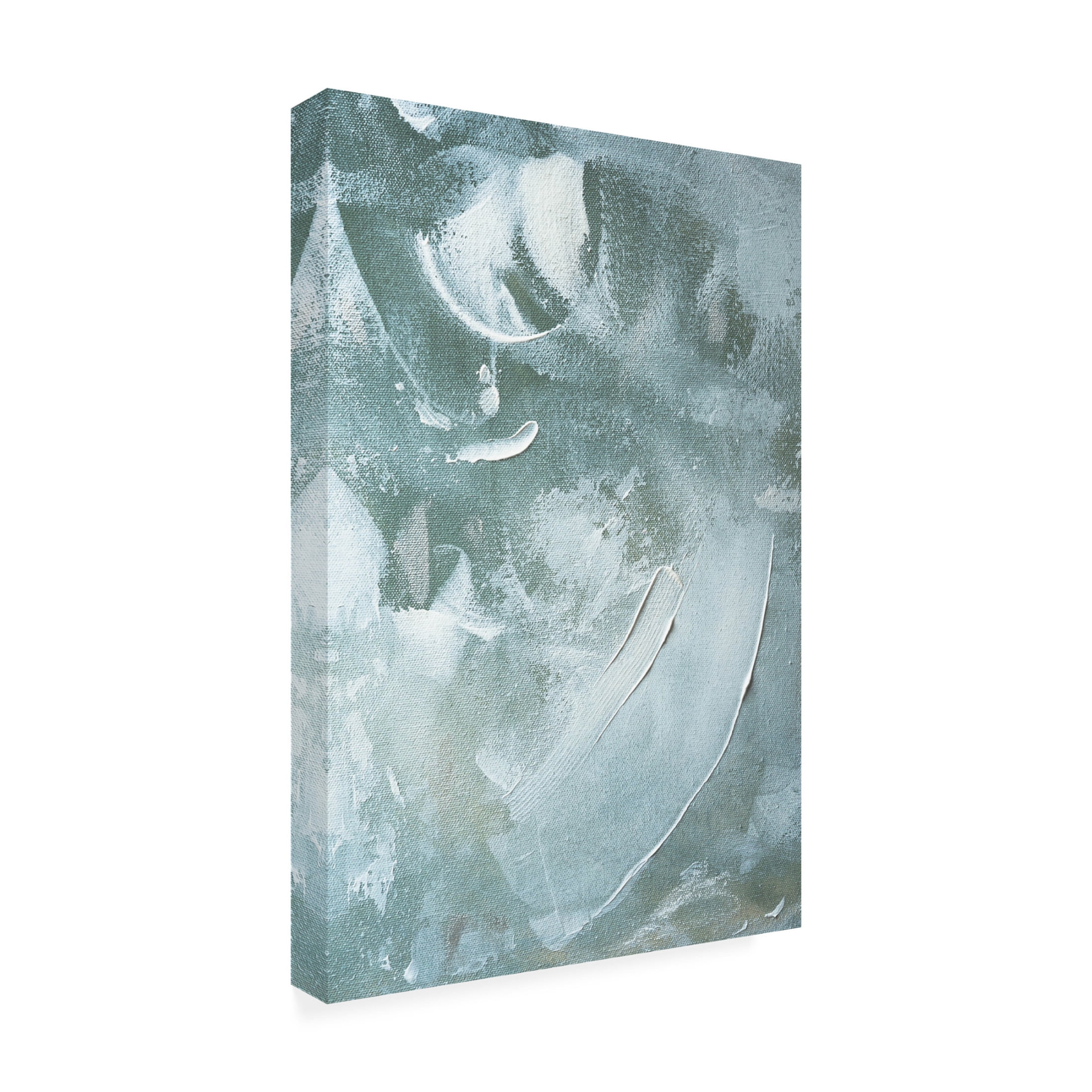 Trademark Fine Art uplusmestudio Green and White Acrylic No 4 Canvas Wall Art