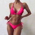 thumbnail image 2 of Womens Swimsuit One Piece Womens Sexy High Breast Contrast Gradient Split Bikini Set Piece Swimsuit, 2 of 6