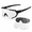 Black Grey-3 Lens, variant on Black Green 3 Lens Polarized Sports Sunglasses for Outdoor Activities