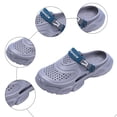 thumbnail image 5 of Rokment Mens Wide Width Orthopedic Clogs Garden Shoes with Back Straps and Arch Support Comfortable Closed Toe Open Back Walking Sandals Quick-Dry Casual Slippers Grey Size 11, 5 of 6