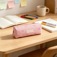 thumbnail image 5 of Antqov Pencil Case, Large Capacity Cute Bow Pencil Pouch, Portable Soft Pencil Bag Organizer with Zipper for Home Office Supplies, 5 of 7