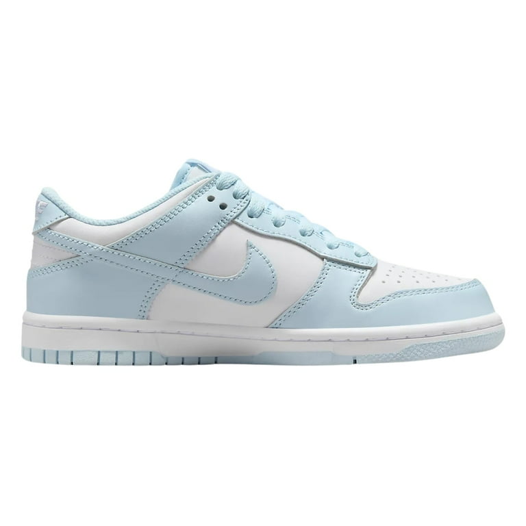 Nike Dunk Low Big Kids' Shoes Color: White/Glacier Blue Size