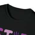 thumbnail image 3 of Womens Adult Stop Domestic Violence T-Shirt,  Retro Purple October Tee, 3 of 3