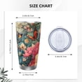 thumbnail image 4 of Lsque Butterflies In Blooming Garden Pattern 20oz Car Cup with Lid and Straw, Insulated Coffee Cup with Straw Topper, Spill Proof Travel Coffee Mug, Stainless Steel Tumble-Straw Three-piece Set, 4 of 8
