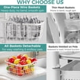 thumbnail image 3 of Carrito de almacenamiento de cocina Ocyfym de 5 niveles, blanco, organizador con ruedas, 3 of 9