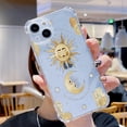 thumbnail image 5 of Sun and Moon Clear Case for iPhone 14,Aesthetic Art Design Case for Men Women,Unique Soft Transparent TPU Bumper Case Cover, 5 of 5
