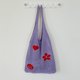 thumbnail image 4 of Bolso de hombro de gran capacidad de punto Bolsos de flores huecas de malla (púrpura), 4 of 5