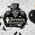 thumbnail image 5 of Fairnull Hanging Plaque Realistic Wooden Halloween Witch Bat Ghost Pumpkin Spider Web Door Sign Hanging Ornament Holiday Decoration for Party, 5 of 10