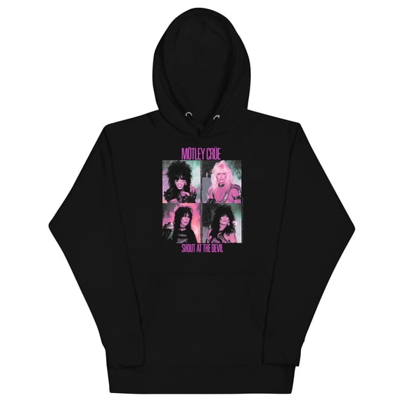 Motley Crue Pink Shout Classic Unisex Hoodie - Black - Small