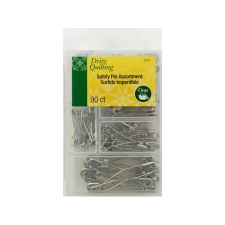 UPC: 0072879033281 | Dritz Quilting Curved Safety Pin Astd 90pc